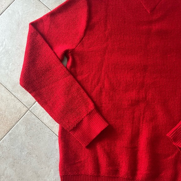 Tommy Hilfiger Jeans Red BRAND NEW Knit Sweater. High quality warm Medium Men’s - Picture 5 of 6